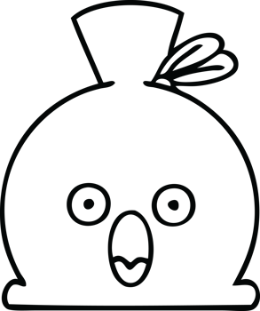 line drawing cartoon of a sack png
