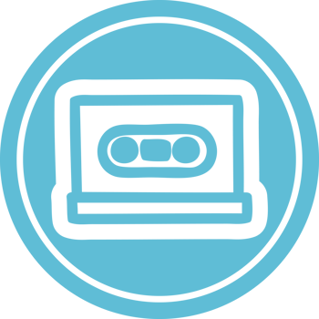 cassette tape circular icon symbol png