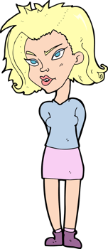 cartoon woman drawing png