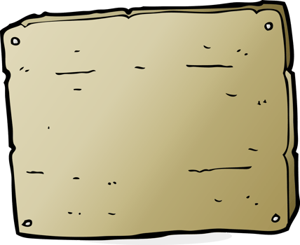 cartoon wooden board png