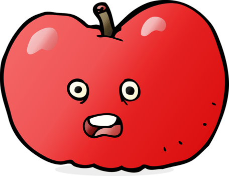 cartoon apple drawing png