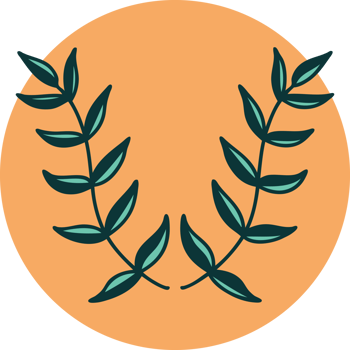 iconic tattoo style image of a laurel png