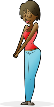 cartoon content woman png