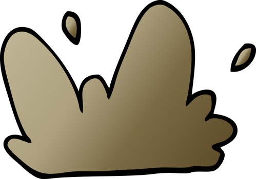 cartoon doodle mud splat png
