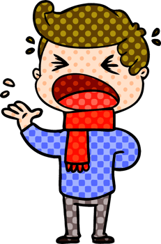 cartoon shouting man png