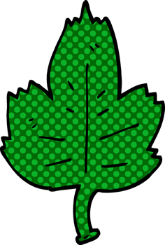 cartoon doodle leaf png