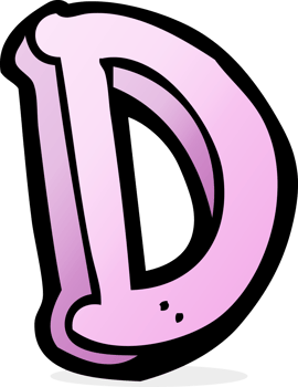 cartoon letter D png