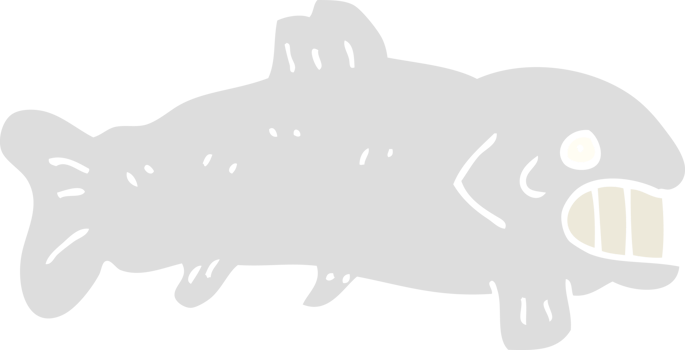 flat color illustration cartoon large fish png