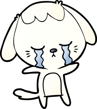 cartoon crying dog png