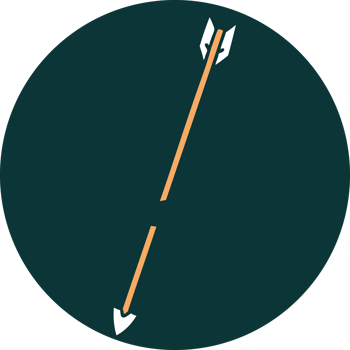 iconic tattoo style image of an arrow png