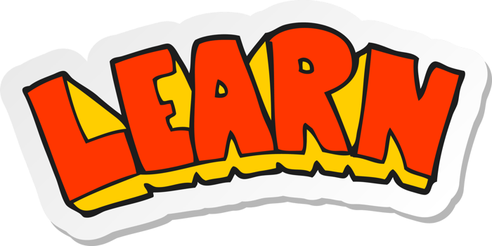 sticker of a cartoon learn symbol png