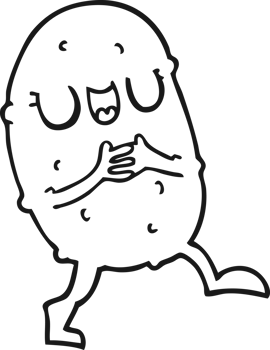 cartoon happy potato png