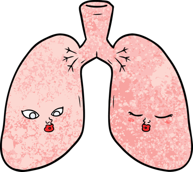 cartoon lungs drawing png