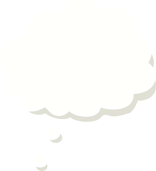 flat color illustration cartoon mind bubble png