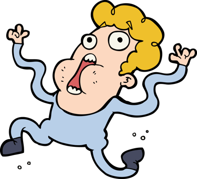 cartoon terrified man png