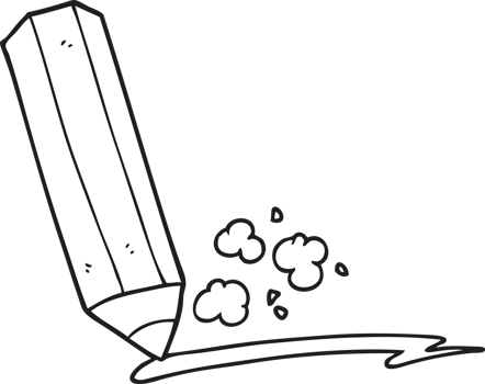 hand drawn black and white cartoon pencil png