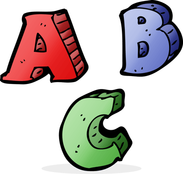 cartoon ABC letters png