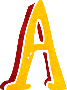 cartoon letter A png