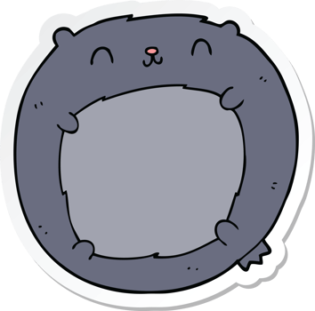 sticker of a cartoon bear png