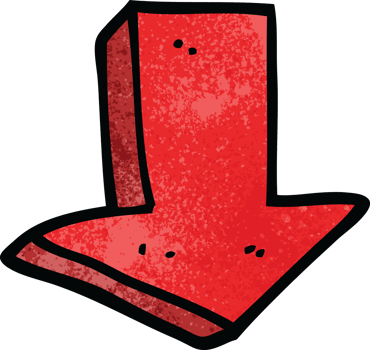 cartoon doodle arrow pointing direction png