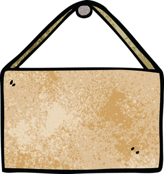 cartoon doodle blank sign png
