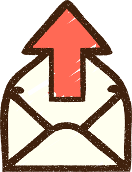 Sent Mail Chalk Drawing png