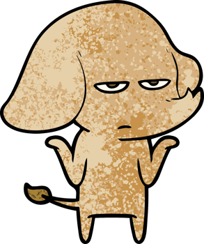 annoyed cartoon elephant png