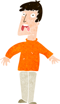 cartoon terrified man png