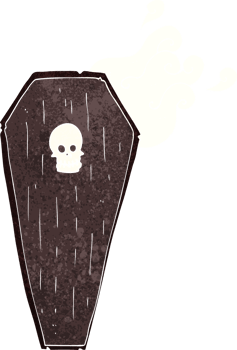 spooky cartoon coffin png