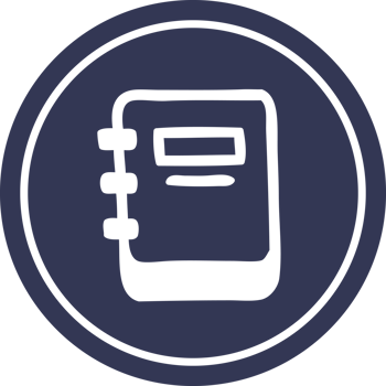 note book circular icon symbol png