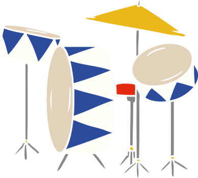 hand drawn cartoon doodle of a drum kit png