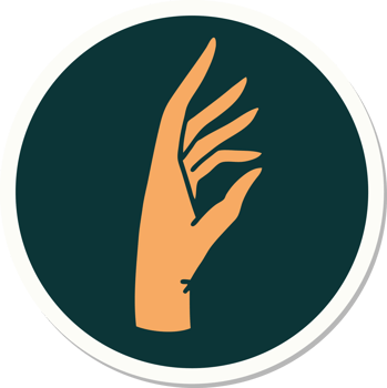 sticker of tattoo in traditional style of a hand png