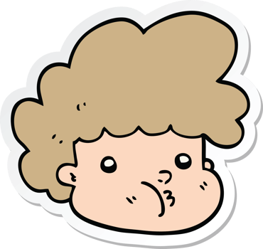 sticker of a cartoon boy png