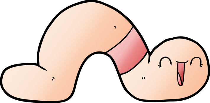 cartoon worm drawing png