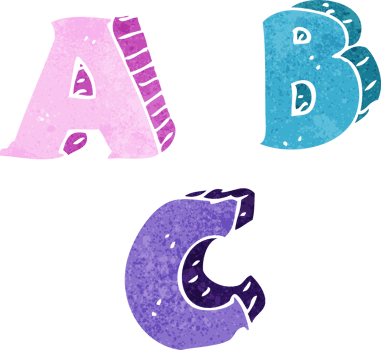 cartoon ABC letters png