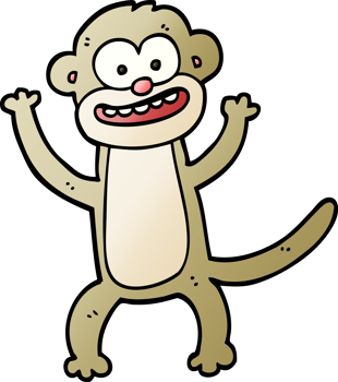 gradient illustration cartoon monkey png