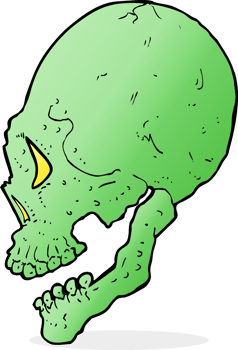 spooky skull illustration png