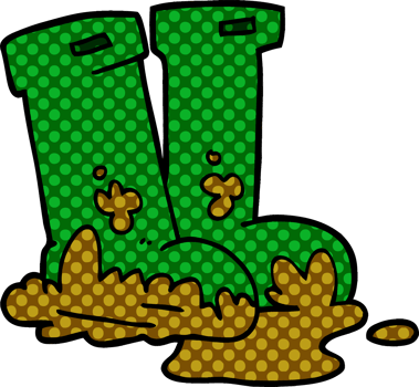 cartoon doodle wellingtons png