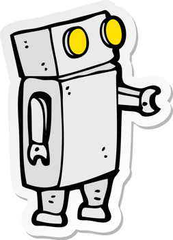 sticker of a cartoon robot png