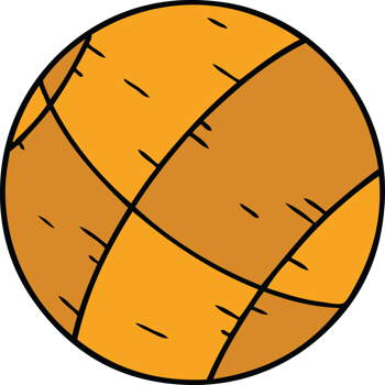 hand drawn cartoon doodle of a basket ball png
