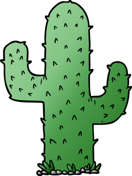 cartoon cactus drawing png
