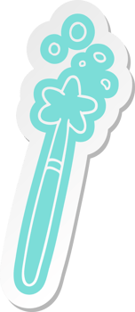 cartoon sticker of a magic wand png