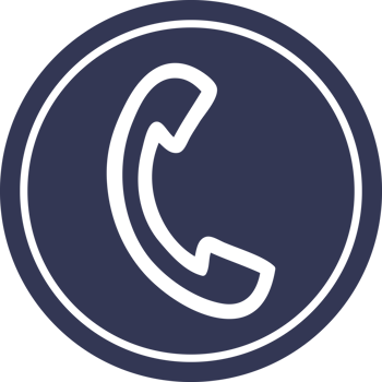 telephone handset circular icon symbol png