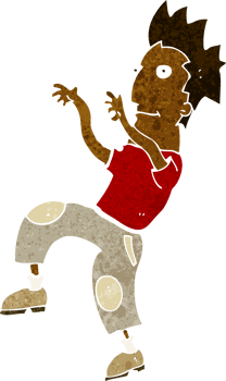 cartoon happy man doing funny dance png