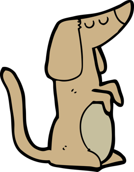 cartoon dog drawing png