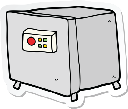 sticker of a cartoon safe png