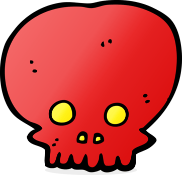 cartoon spooky skull symbol png