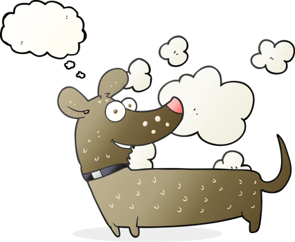 hand drawn thought bubble cartoon happy dog png