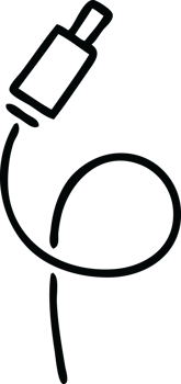 line drawing cartoon of a audio wire png
