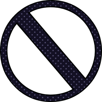 comic book style cartoon of a no entry sign png
